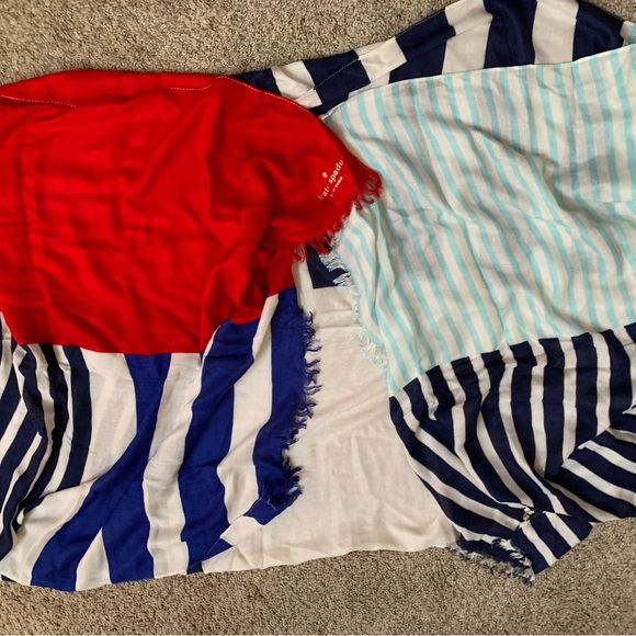 Kate Spade ♠️ Scarf red, white and blue - Picture 4 of 4